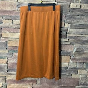 Lou & Grey Signaturesoft Pocket Midi Skirt Sz XL